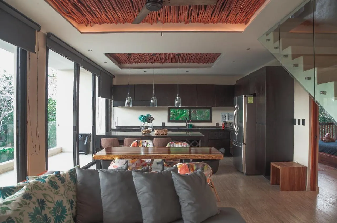 Kataleya Tulum By Zaazil - Stylish & Luxury Penthouse & Apartment , Up To 16 People, Private Pool, Private Hot Tub, Terrace And Roof Top In Luum Zama In The Jungle Mexico