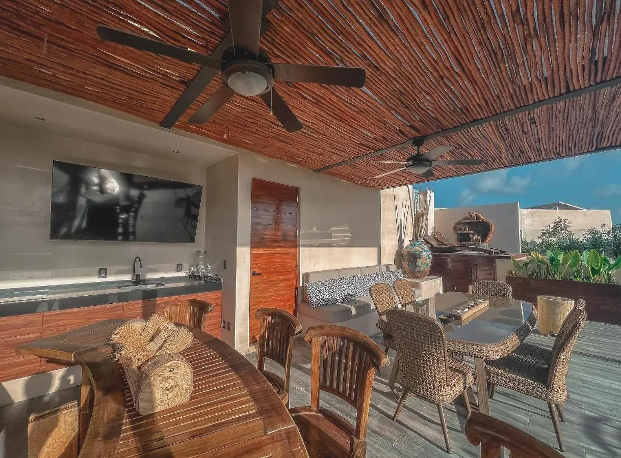 Kataleya Tulum By Zaazil - Stylish & Luxury Penthouse & Apartment , Up To 16 People, Private Pool, Private Hot Tub, Terrace And Roof Top In Luum Zama In The Jungle Mexico